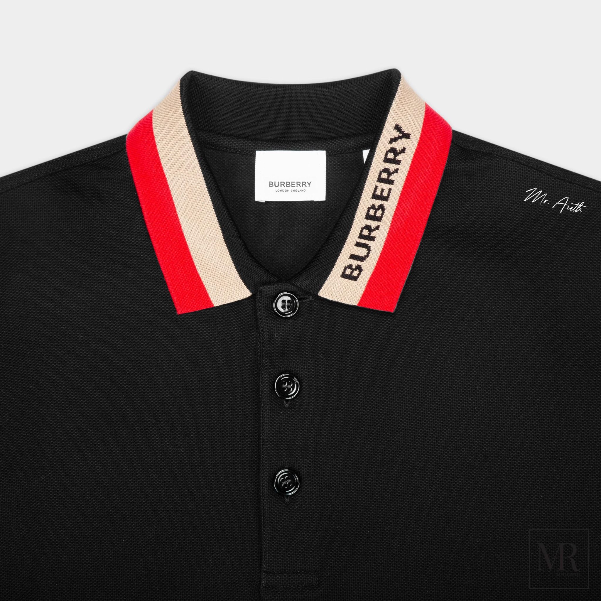 Áo Burberry Logo Detail Cotton Piqué Polo Shirt.