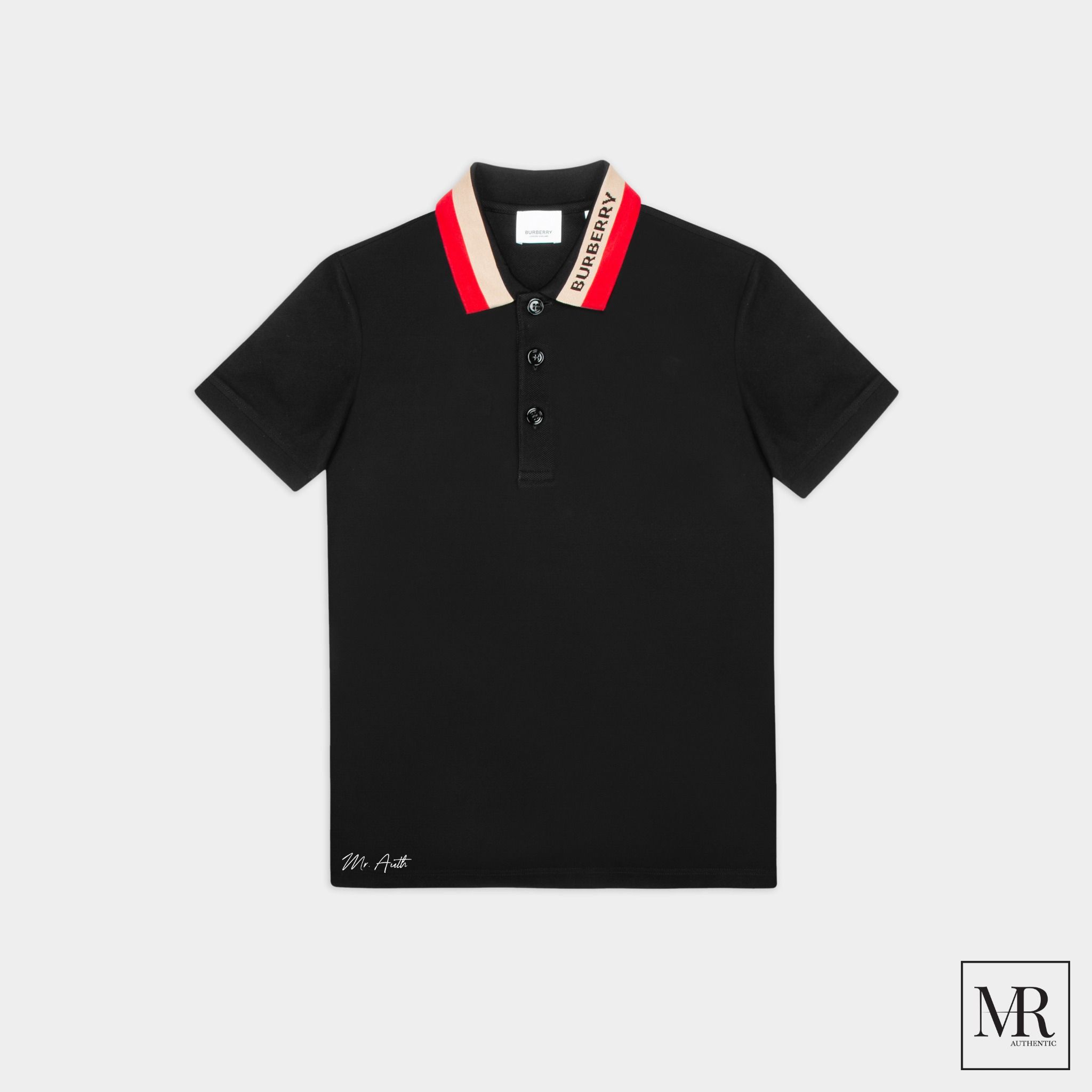 Áo Burberry Logo Detail Cotton Piqué Polo Shirt.