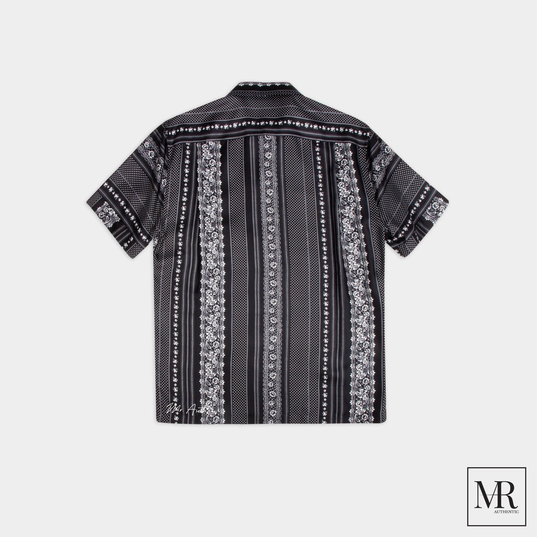 Áo Dolce & Gabbana Geometric Print Silk Bowling Shirt.