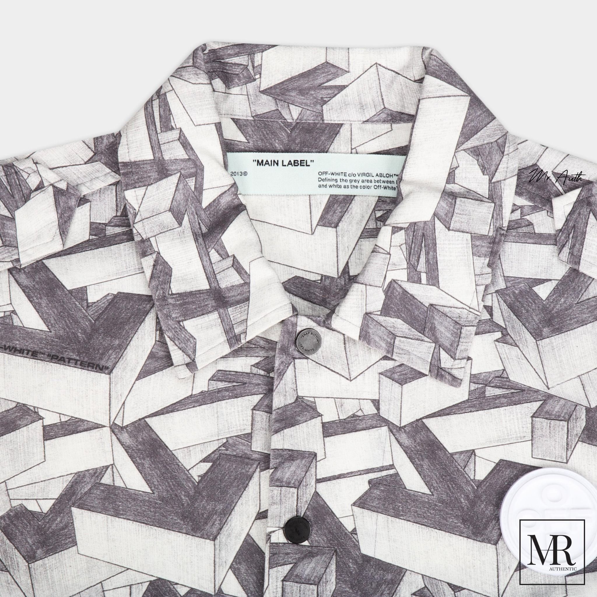 Áo Off-White Arrows Pattern Print Cotton ss Shirt.