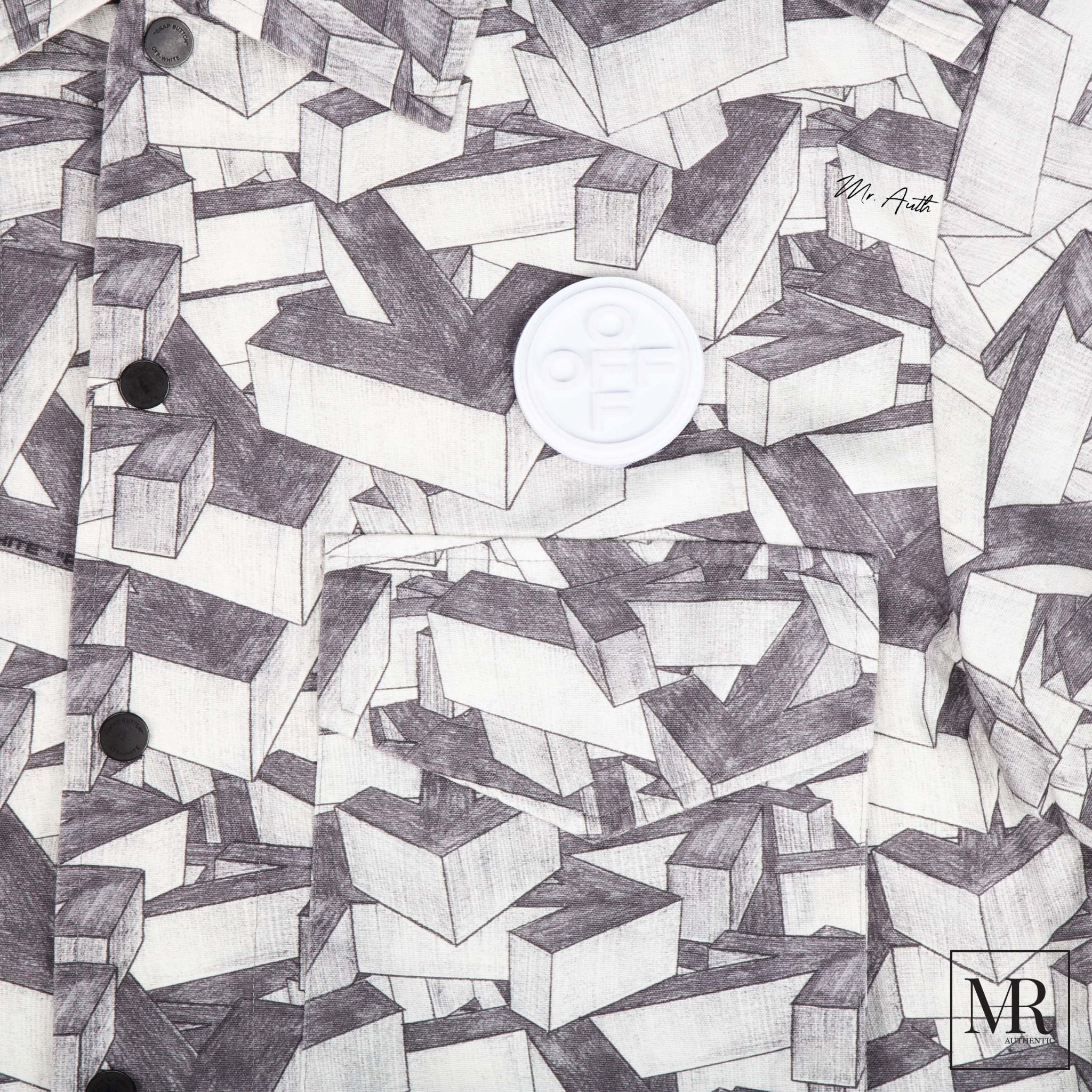 Áo Off-White Arrows Pattern Print Cotton ss Shirt.