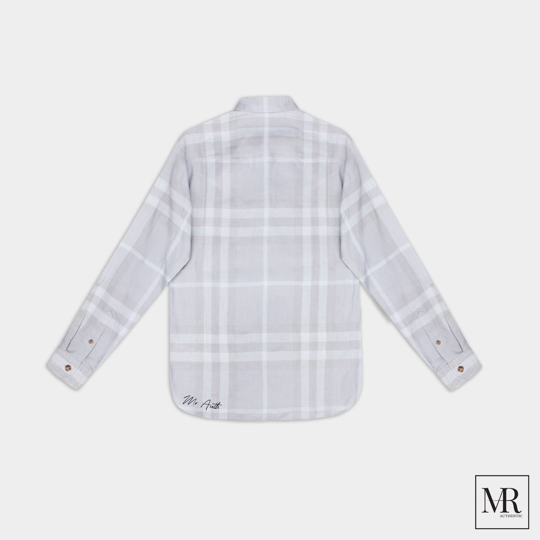 Áo Burberry Checked Linen Shirt.