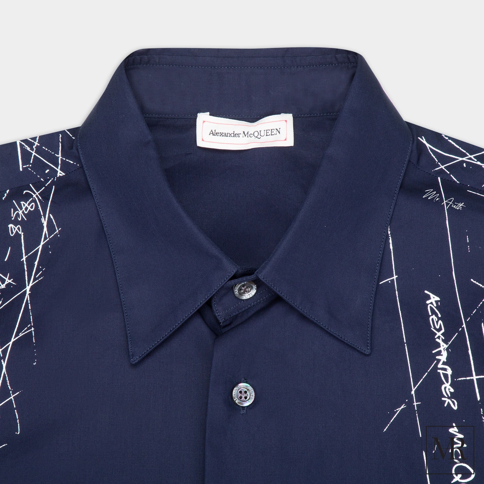 Áo Alexander McQueen Harness-Print Long-sleeve Shirt.