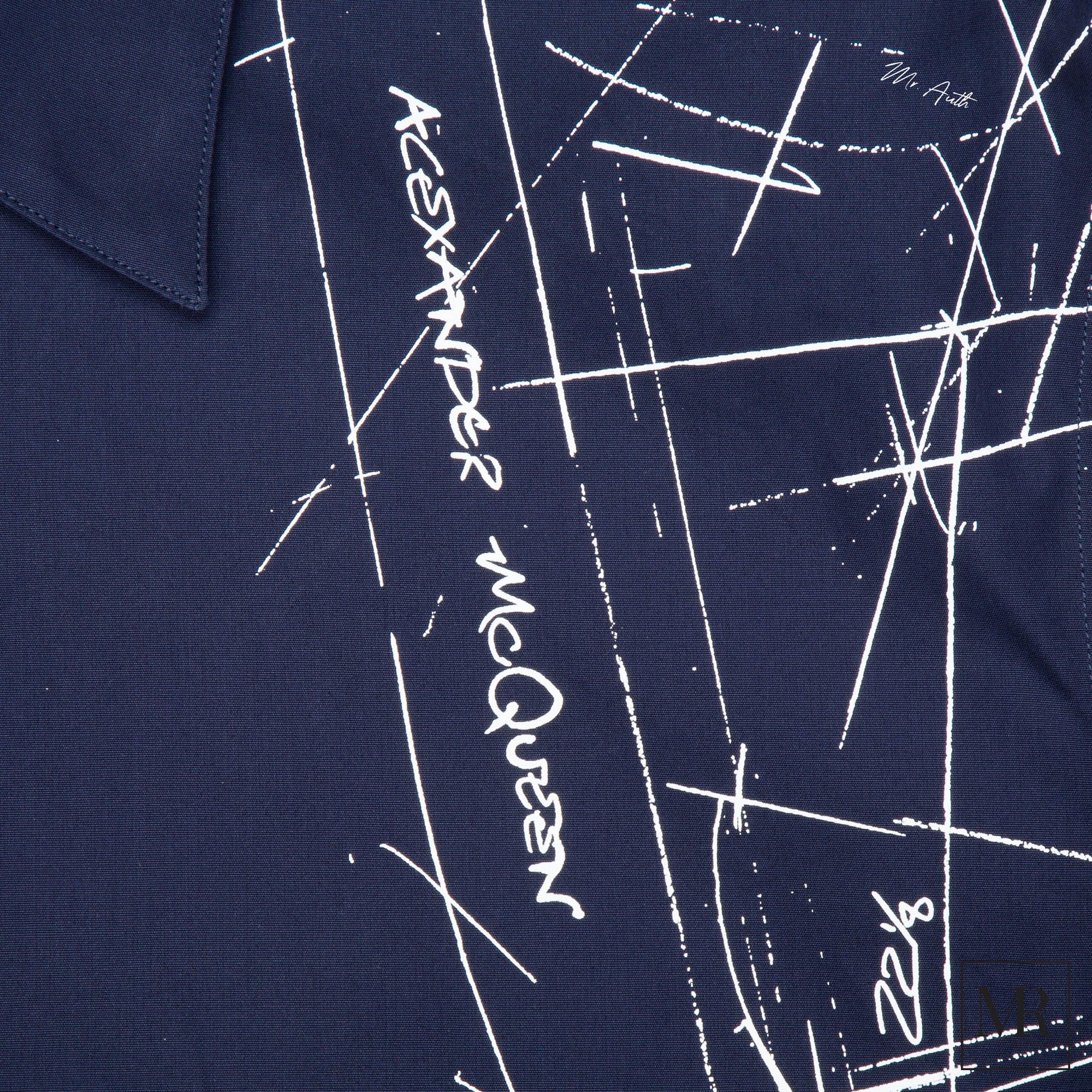 Áo Alexander McQueen Harness-Print Long-sleeve Shirt.
