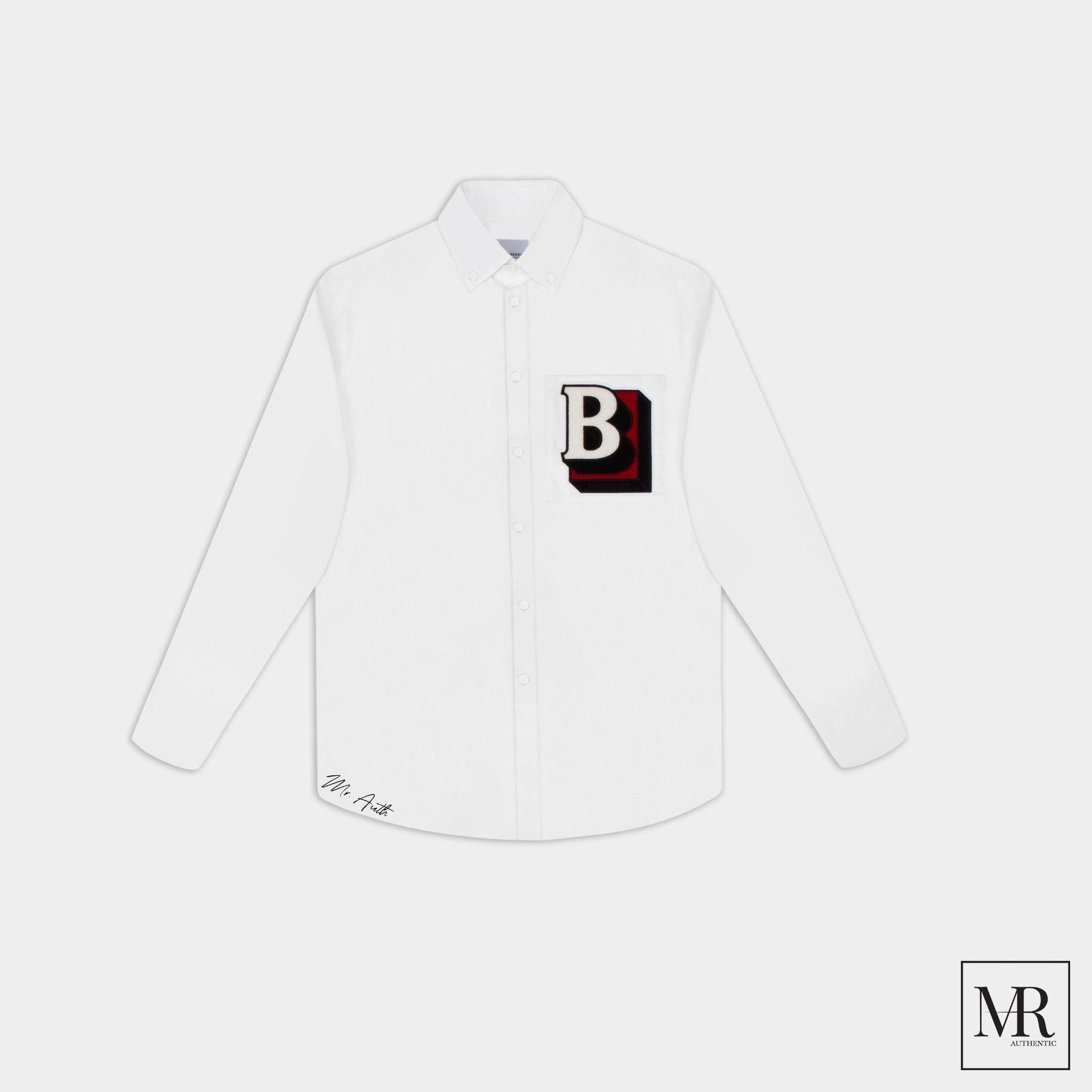 Áo Burberry Tumby B-logo Cotton Shirt.