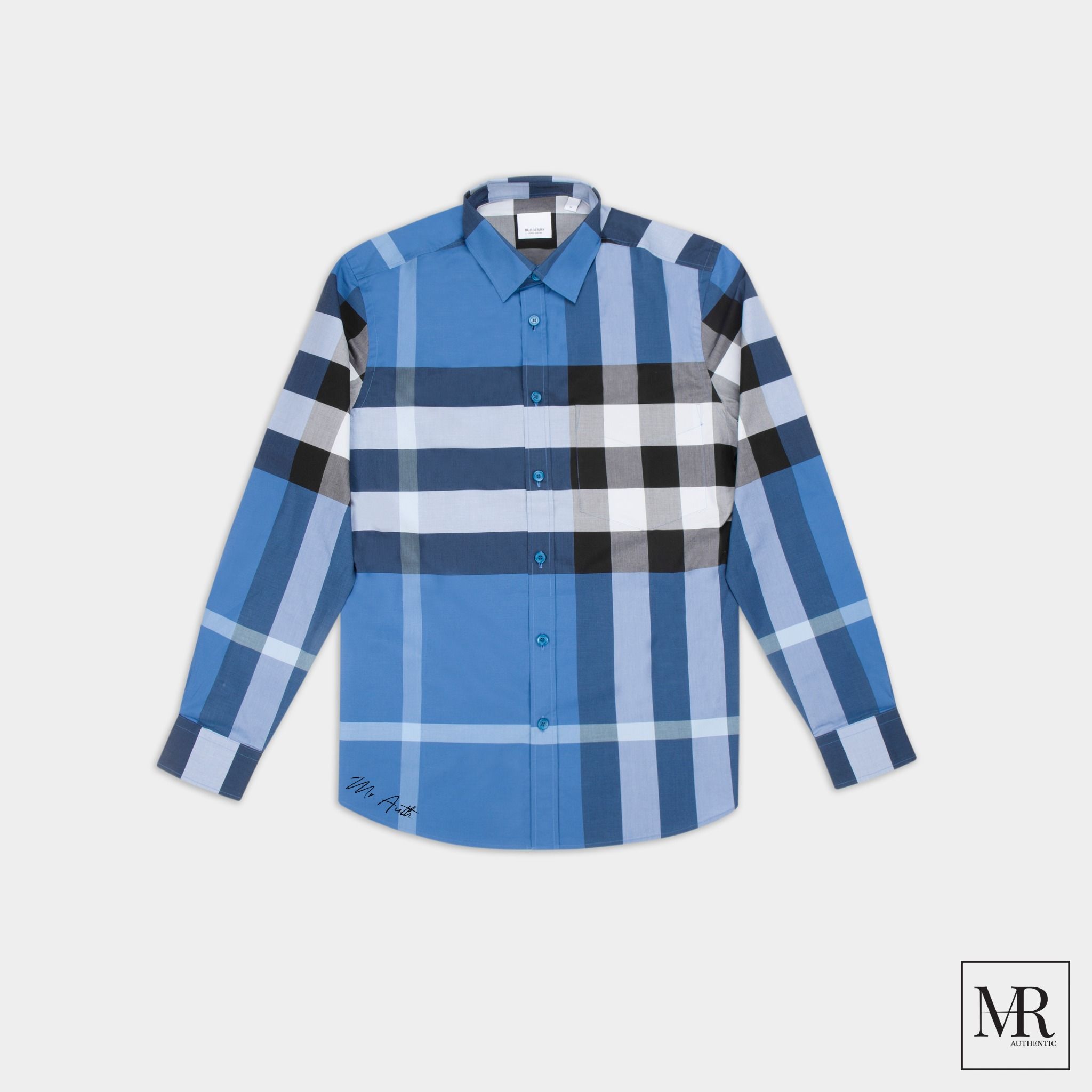 Áo Burberry Check Stretch Cotton Poplin Shirt.