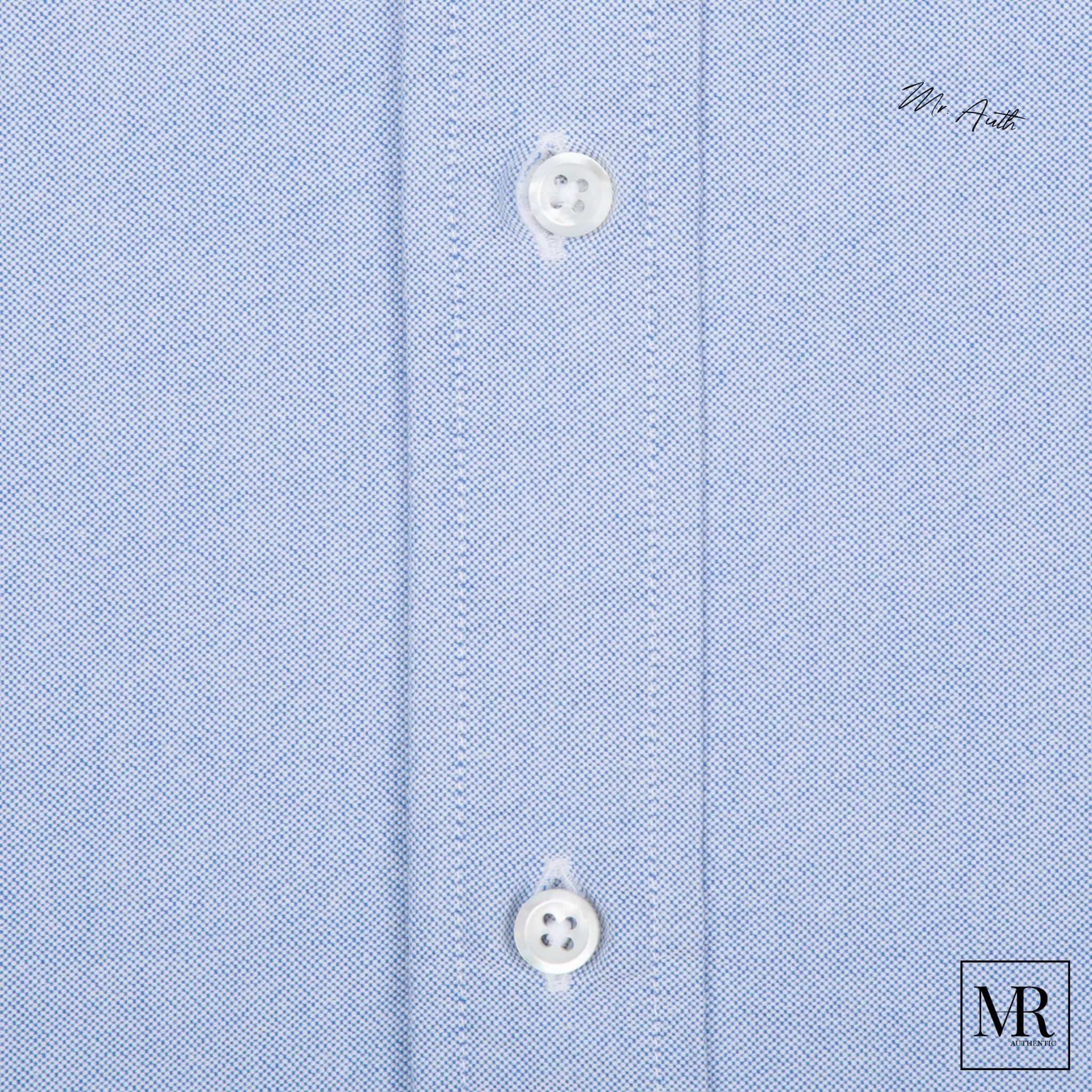 Áo Thom Browne Light Blue Oxford Stripe 4-Bar Straight Fit Shirt