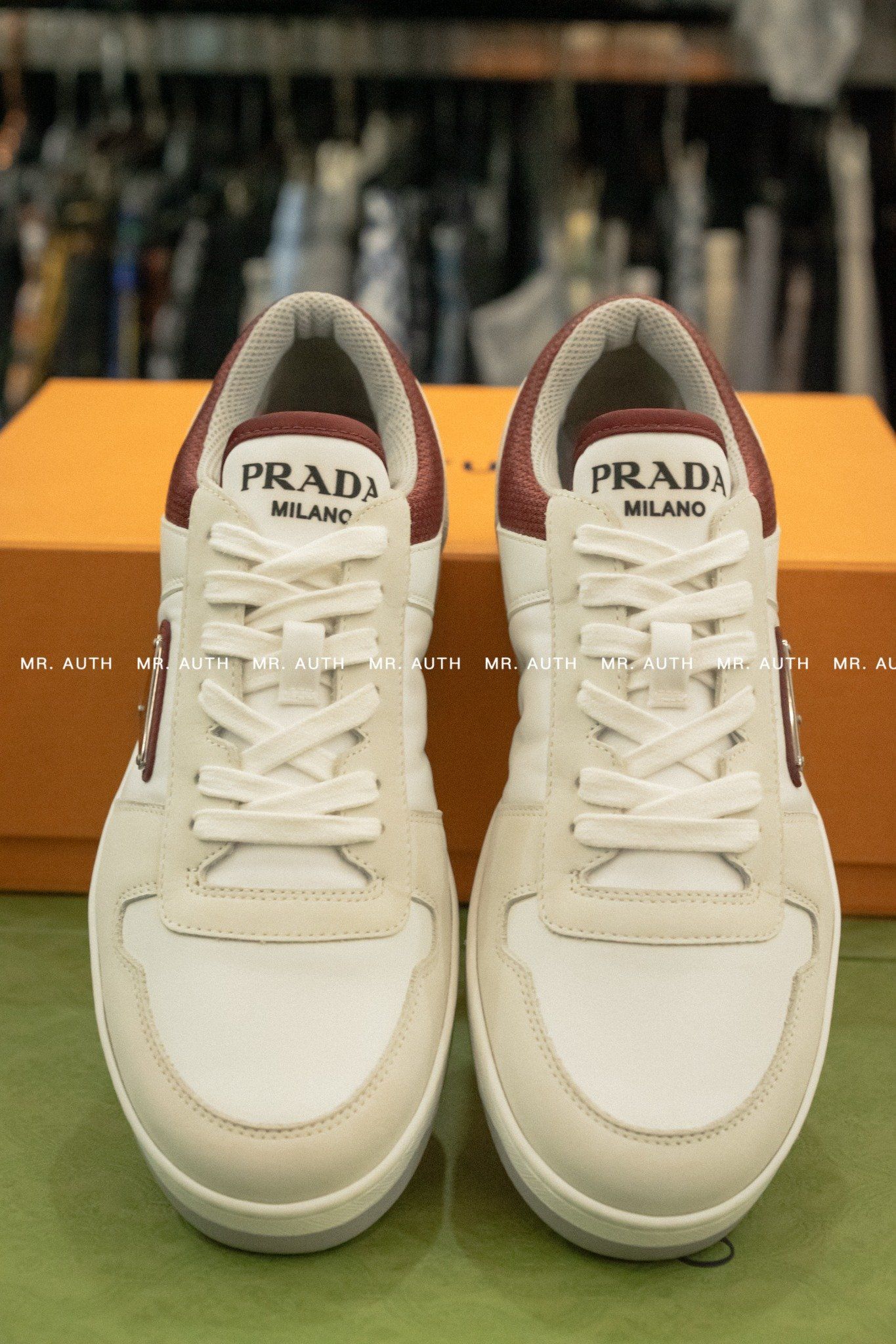 Prada Downtown Leather Sneakers