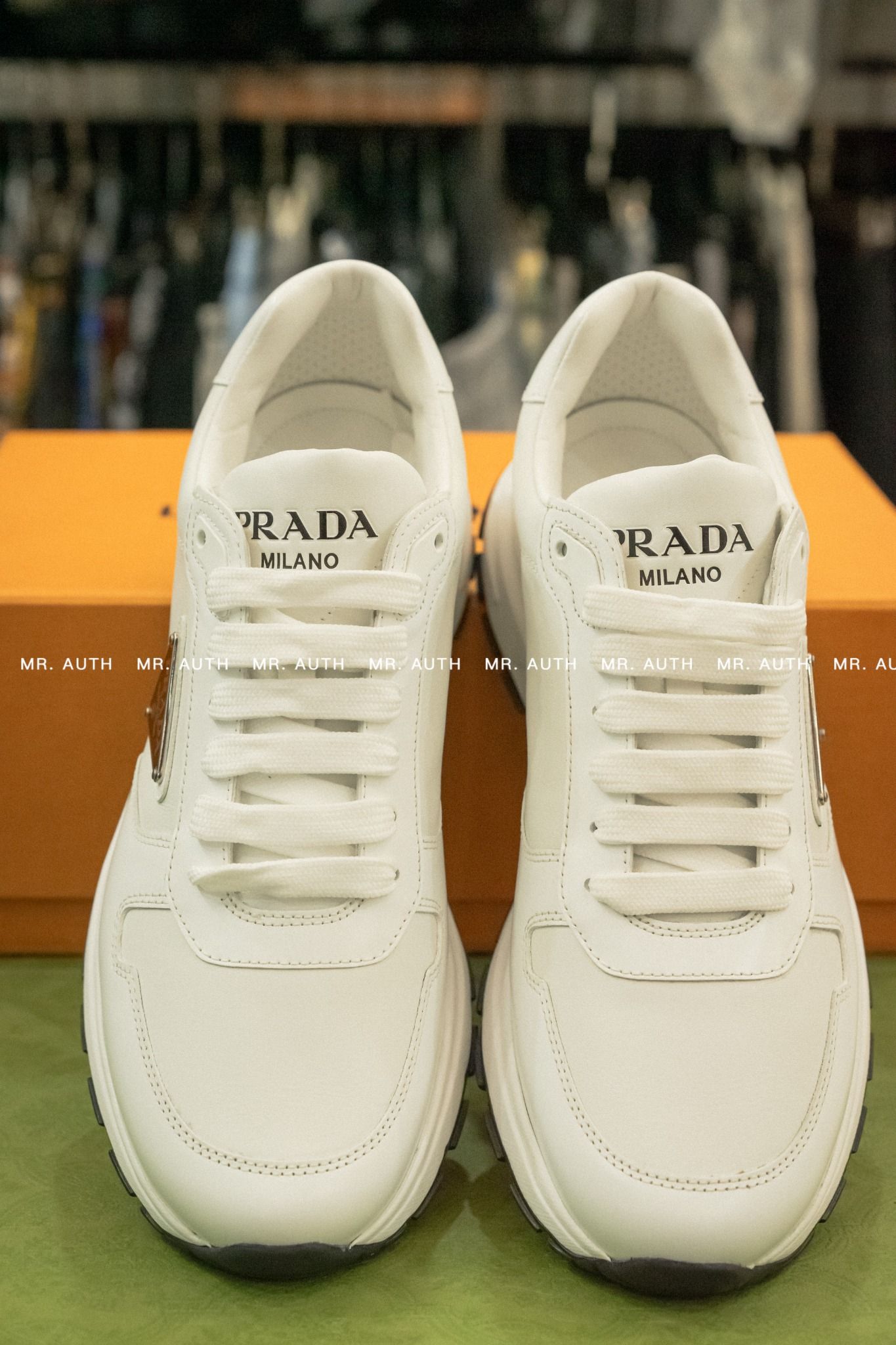 Prada Prax 01 Leather Sneakers