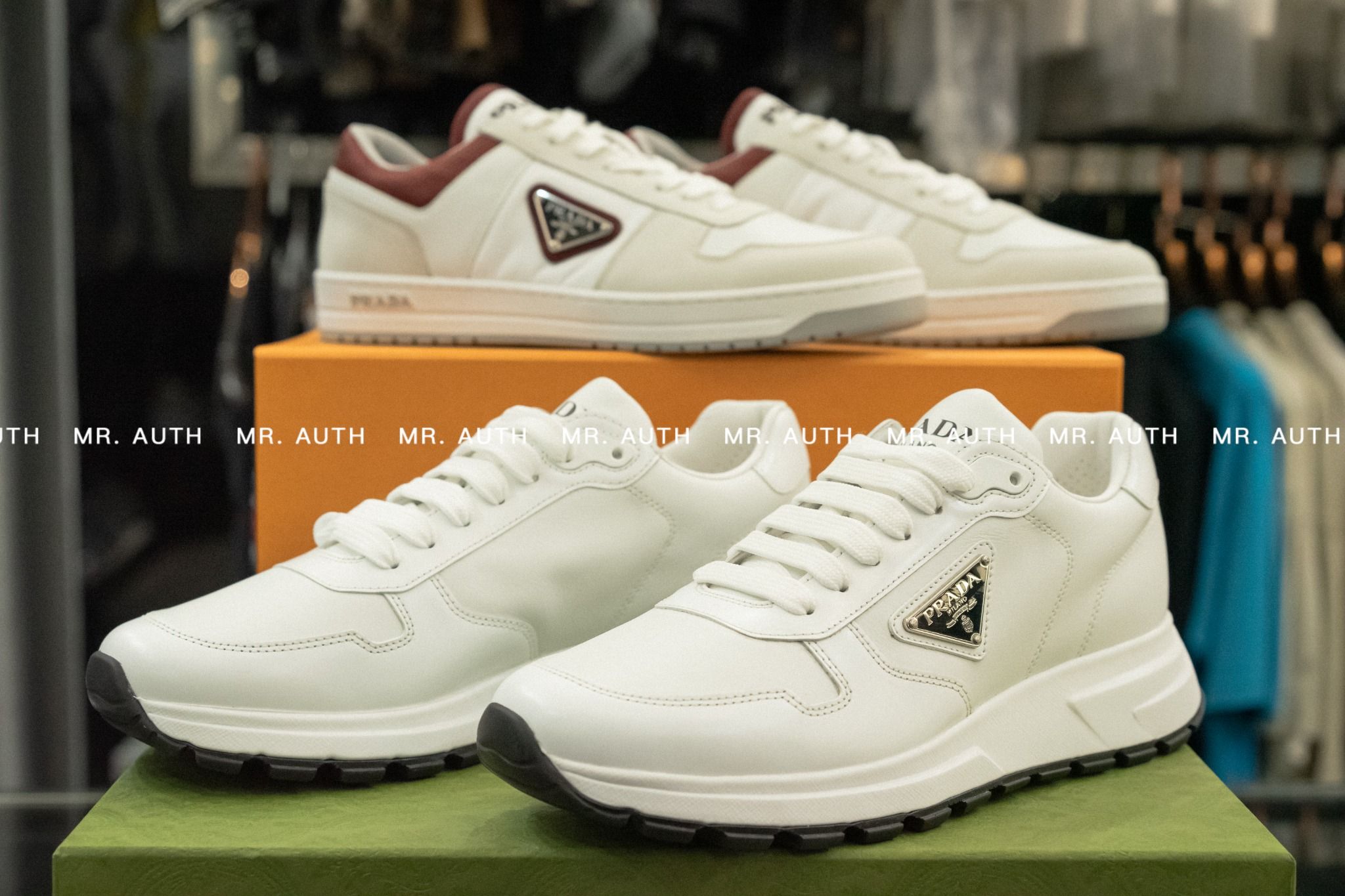 Prada Prax 01 Leather Sneakers