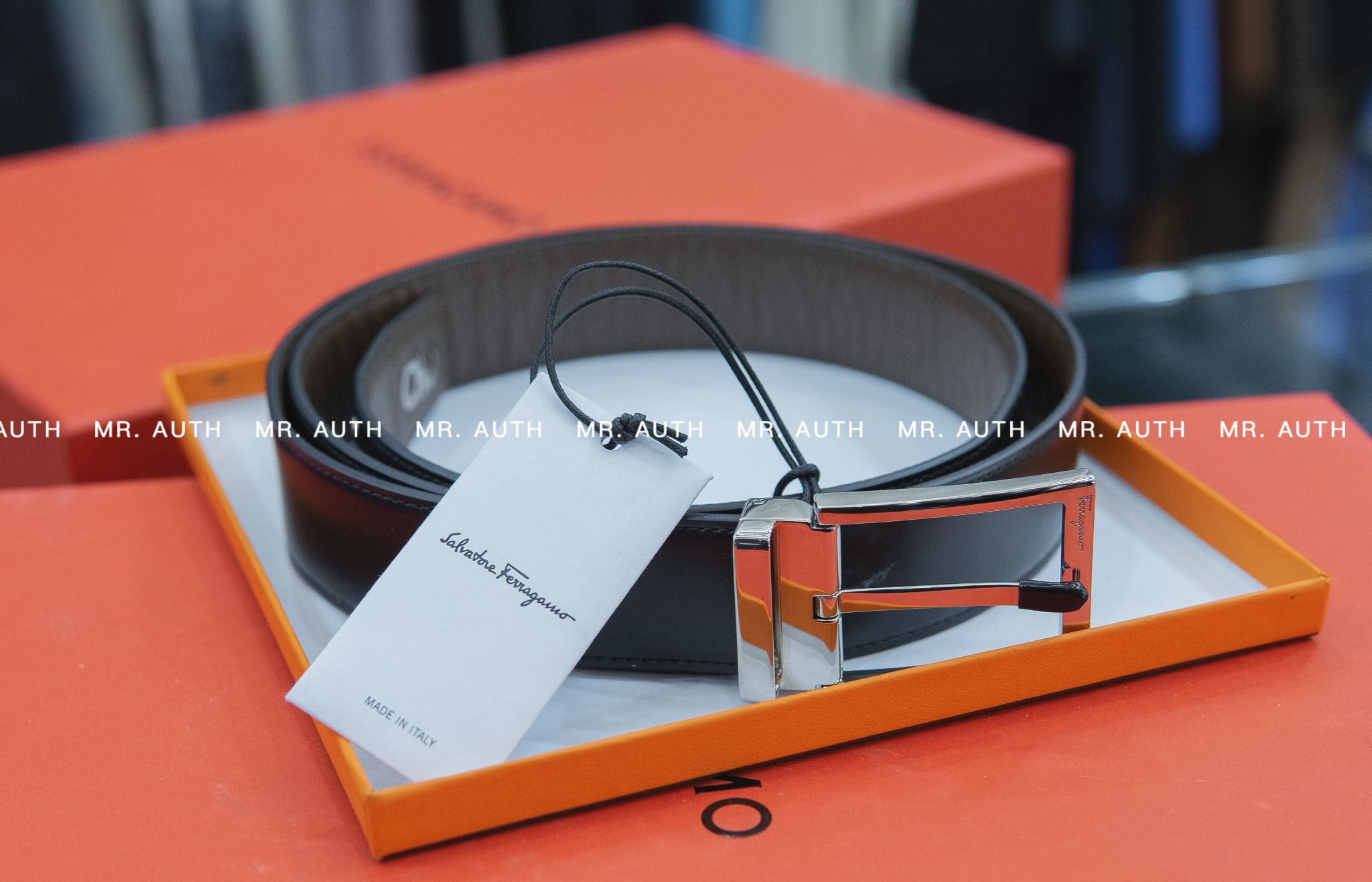 Salvatore Ferragamo Reversible & Adjustable Gancini Belt