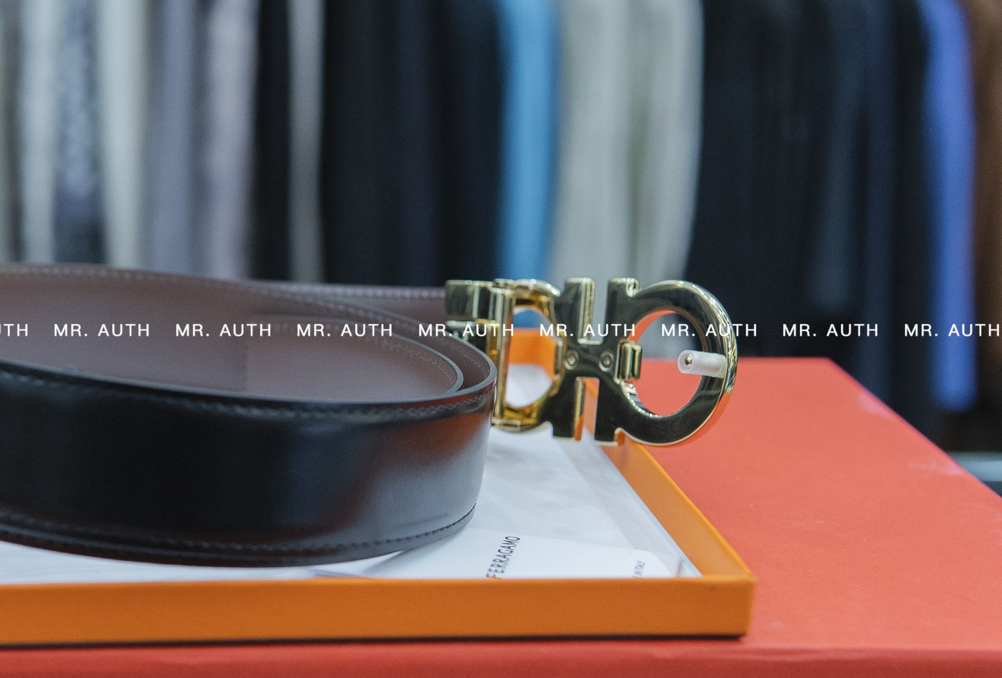 Salvatore Ferragamo Adjustable Gold Buckle Belt