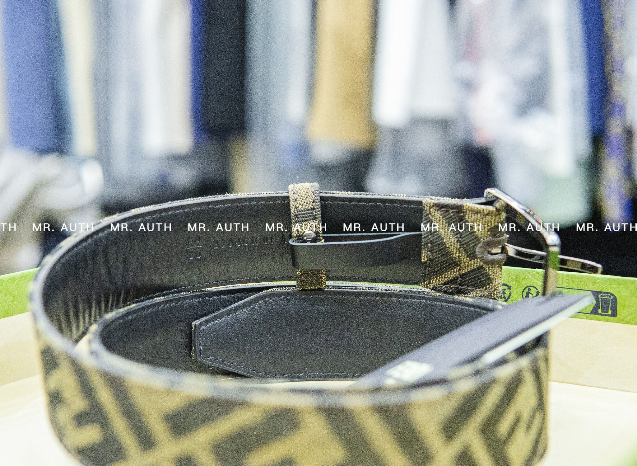 Fendi Brown FF fabric belt