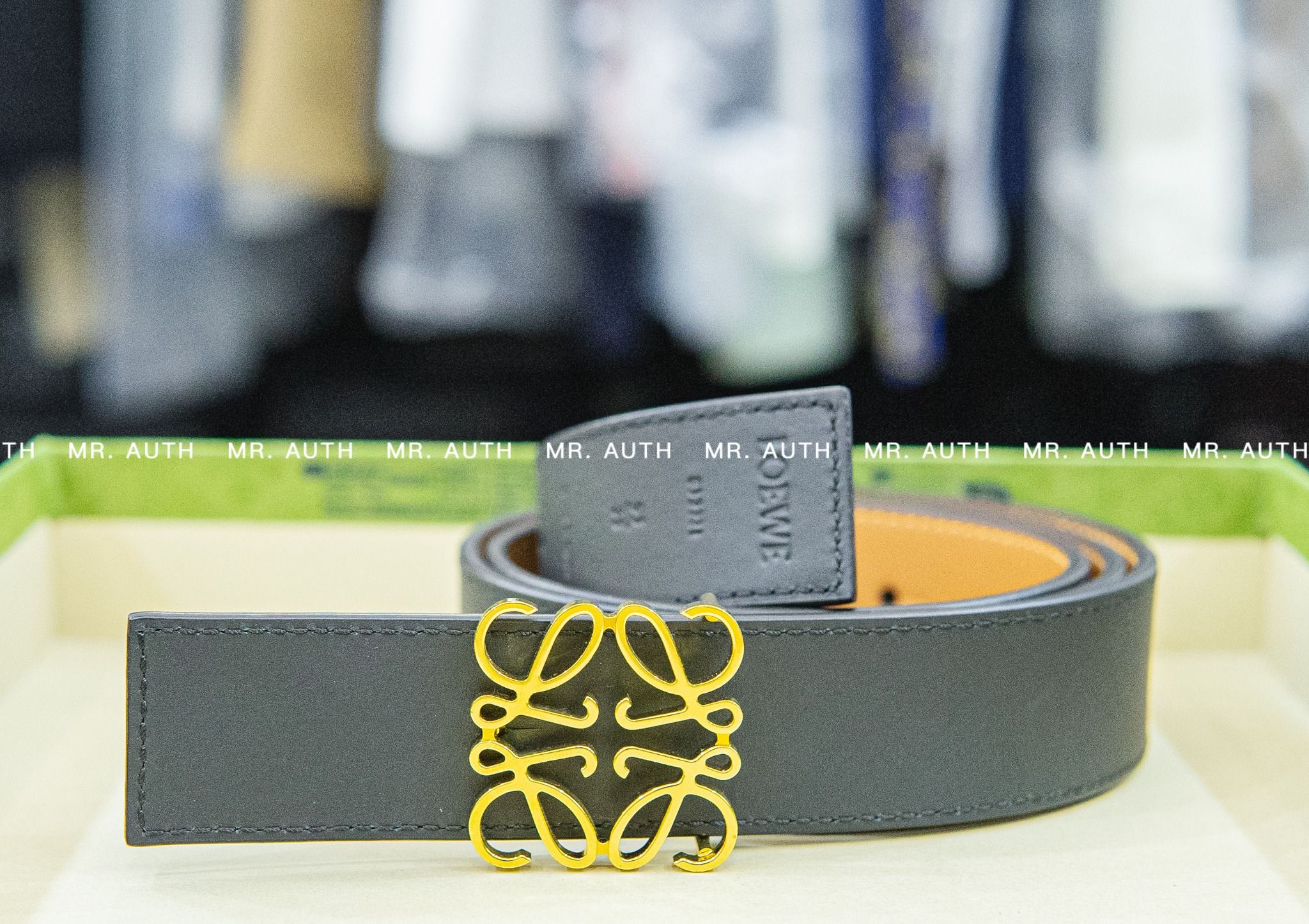 Loewe Reversible Anagram belt in smooth calfskin