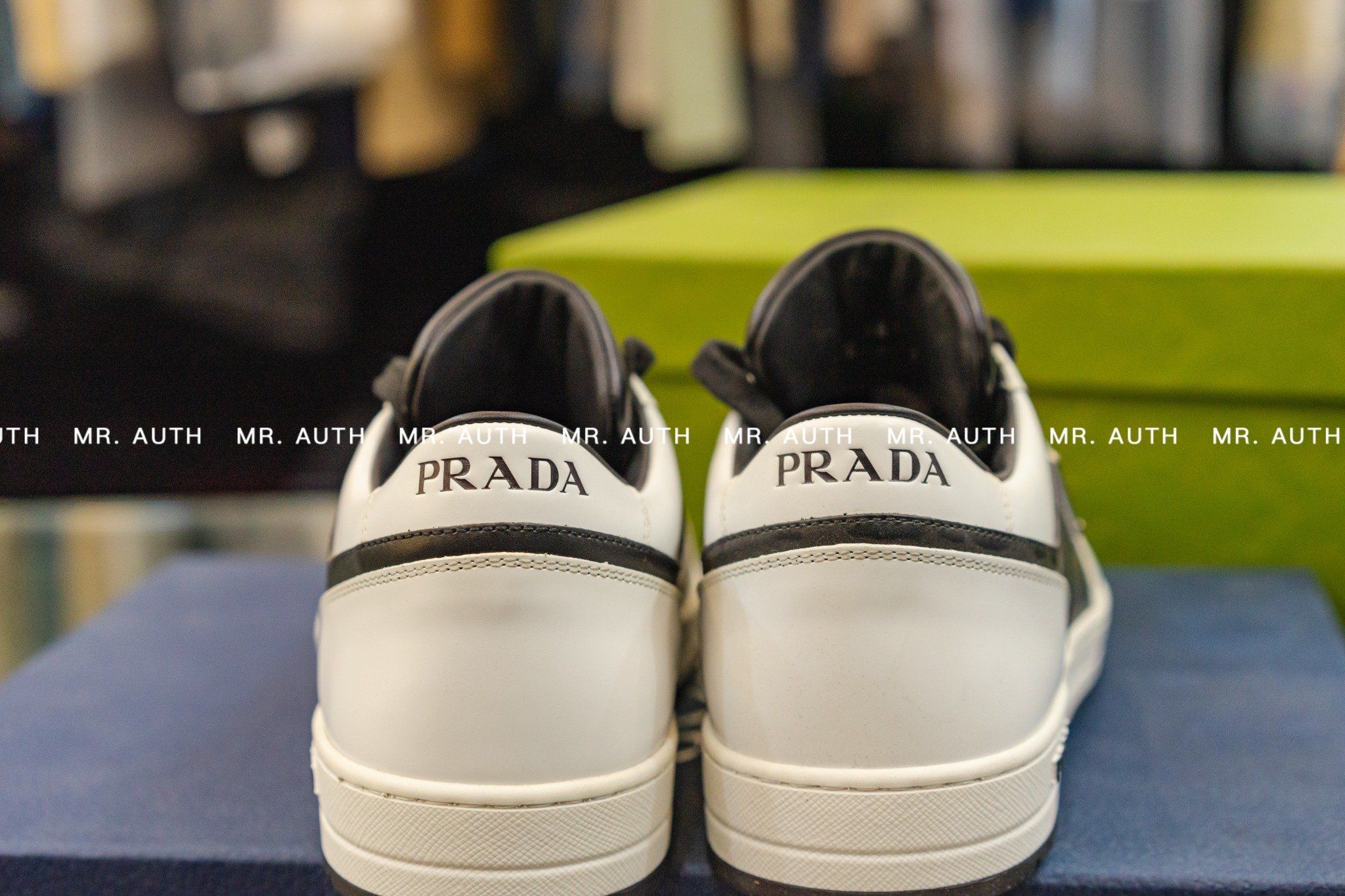 Prada Downtown Leather Sneakers