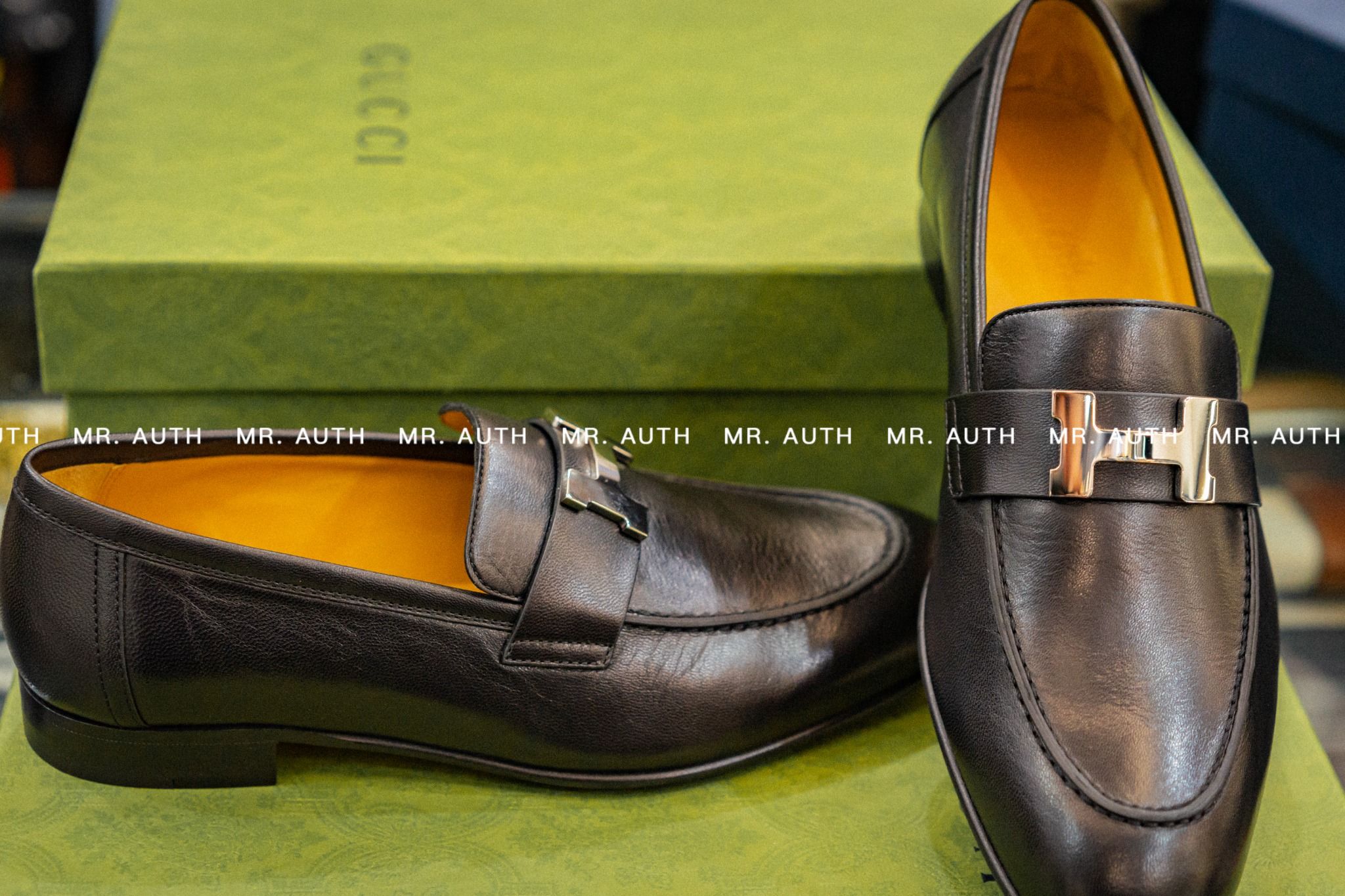 Hermes Paris Leather Loafers