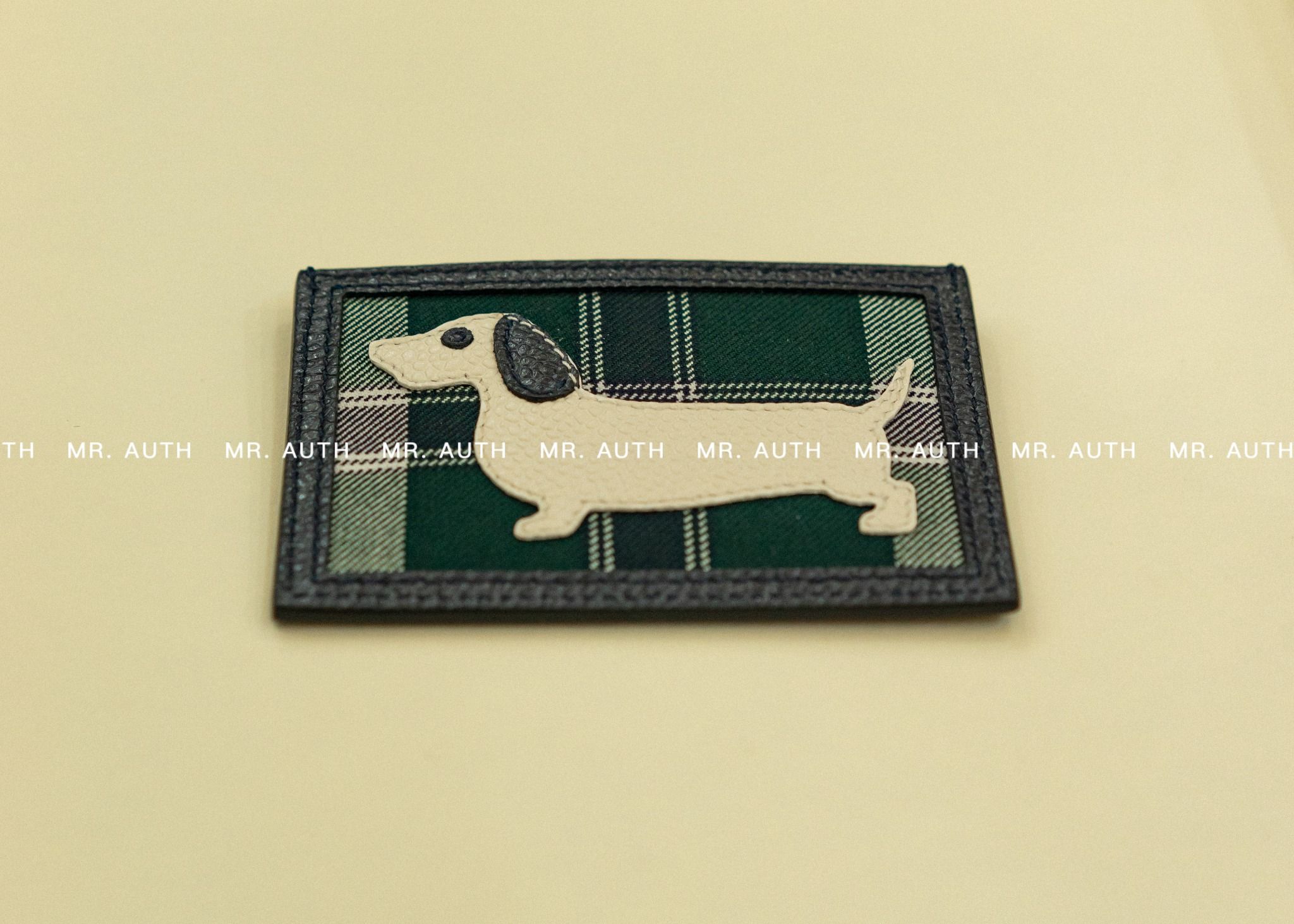 Thom Browne Pebble Leather Credit Card Holder.
