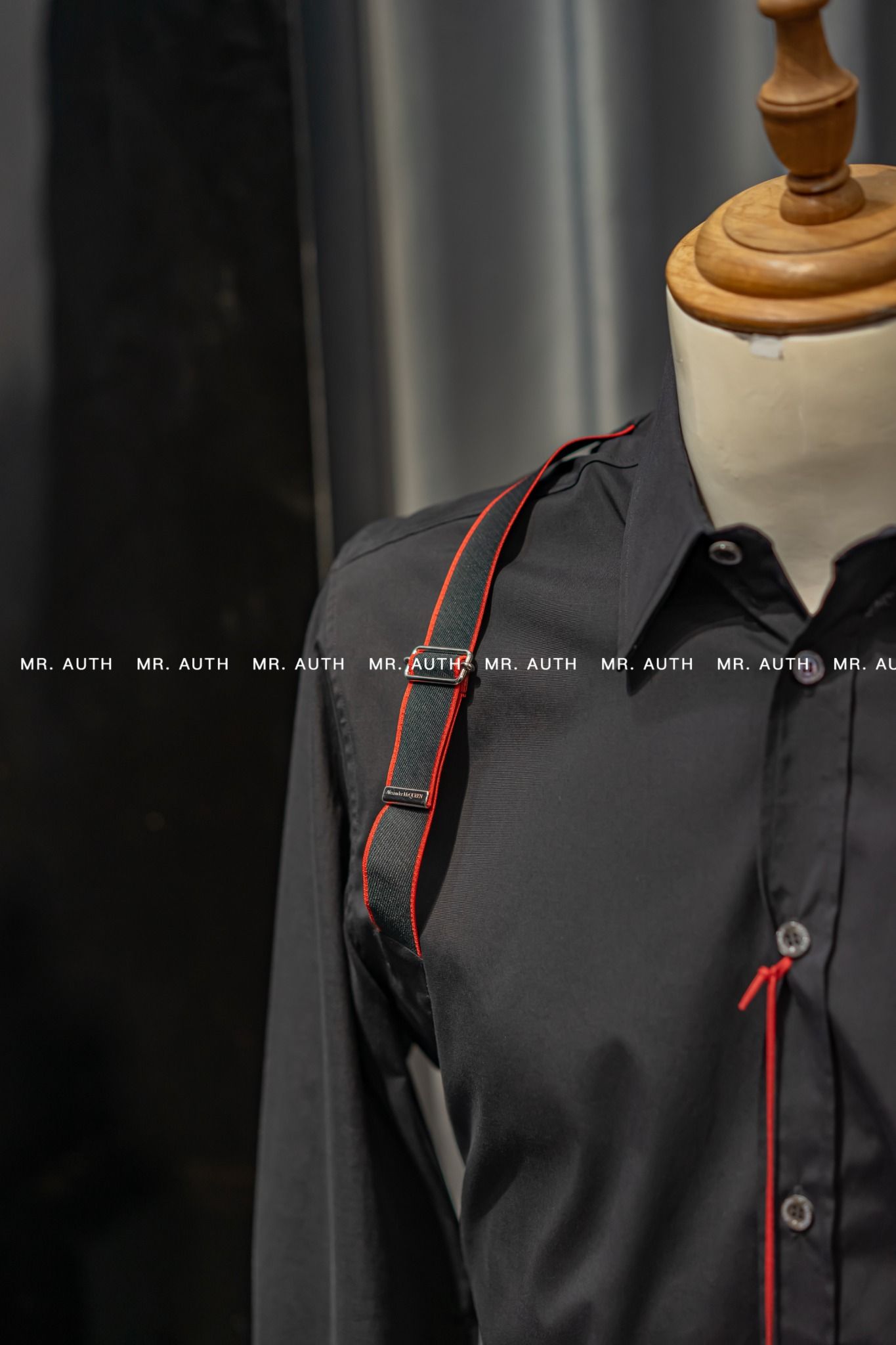 Alexander McQueen Single Brace Detail Shirt.