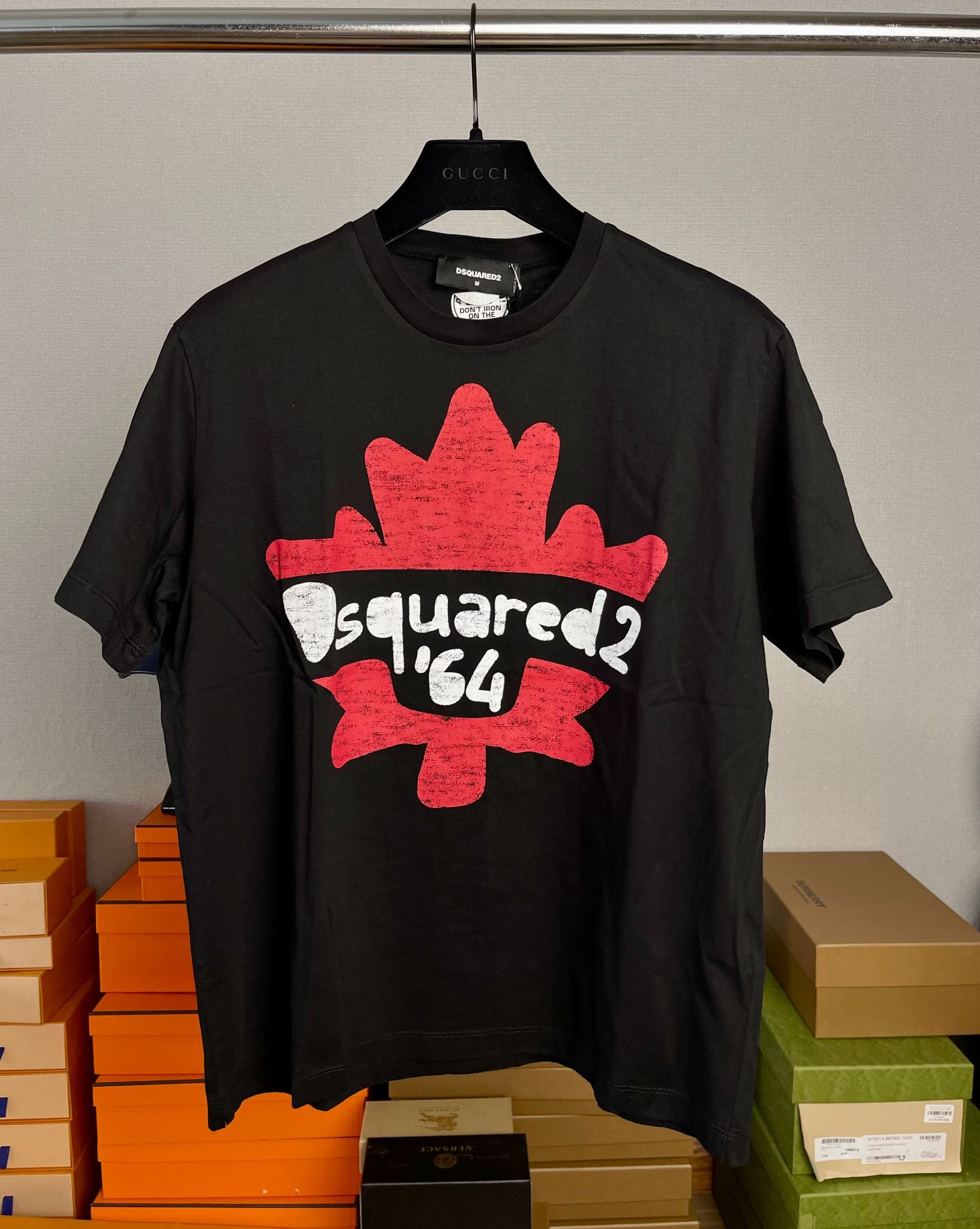 Áo Dsquared2 Logo Print Cotton Jersey T-Shirt.