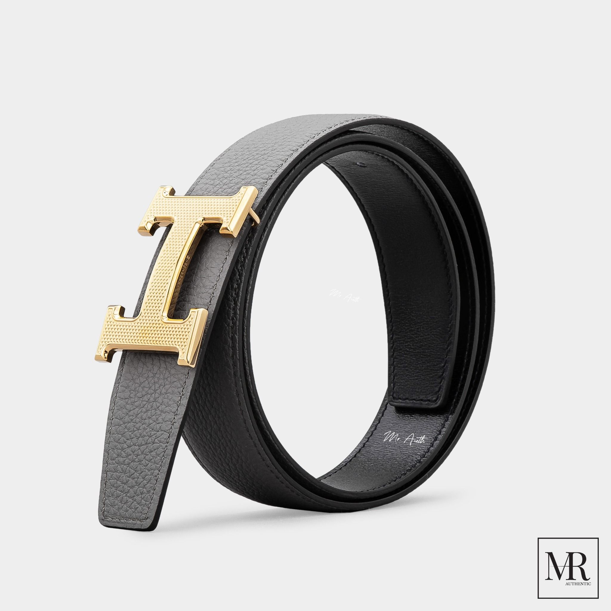 Thắt lưng Hermes Guillochee Belt Buckle & Reversible Leather Strap 32mm.