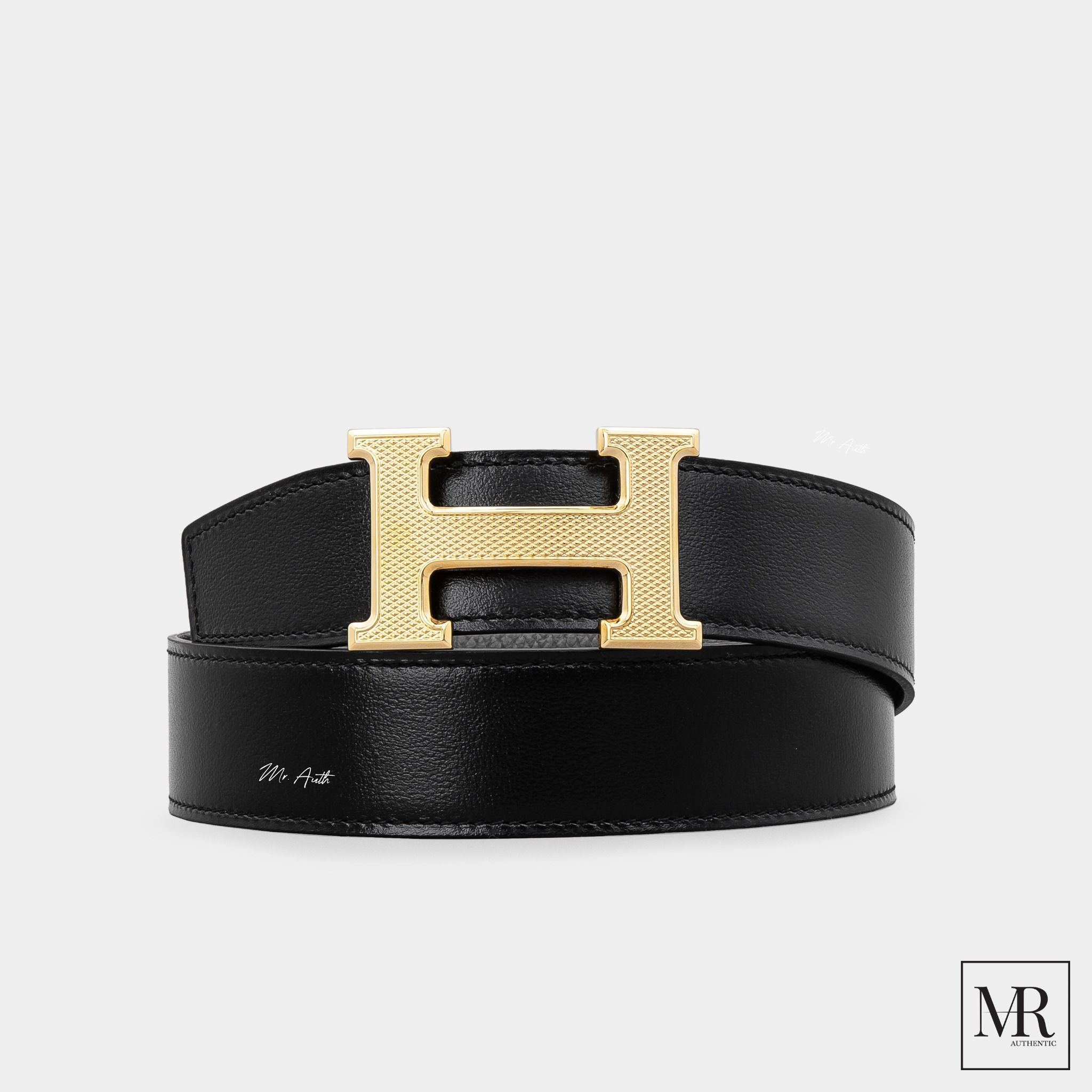 Thắt lưng Hermes Guillochee Belt Buckle & Reversible Leather Strap 32mm.