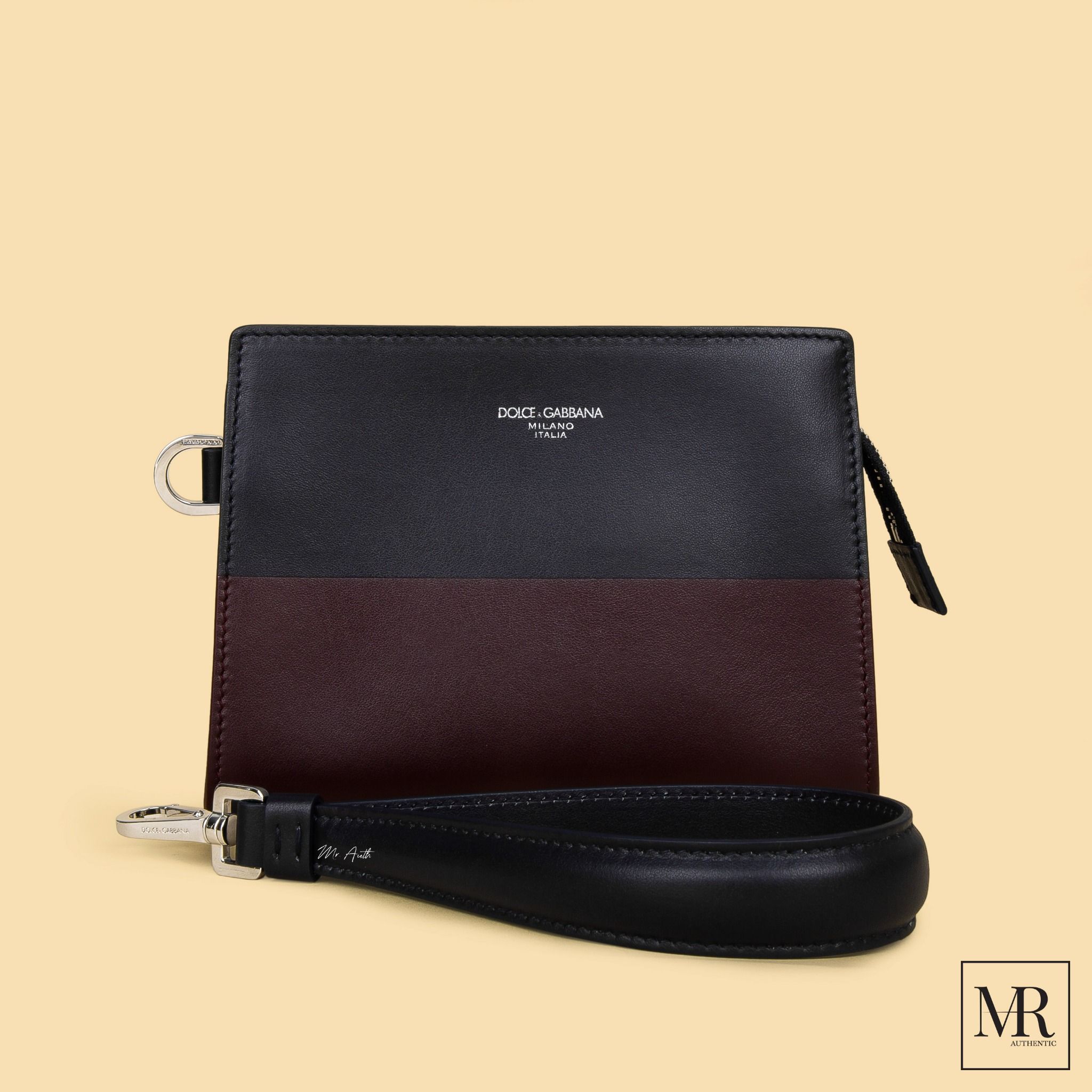 Ví Dolce & Gabbana Calfskin Monreale Clutch With Logo.