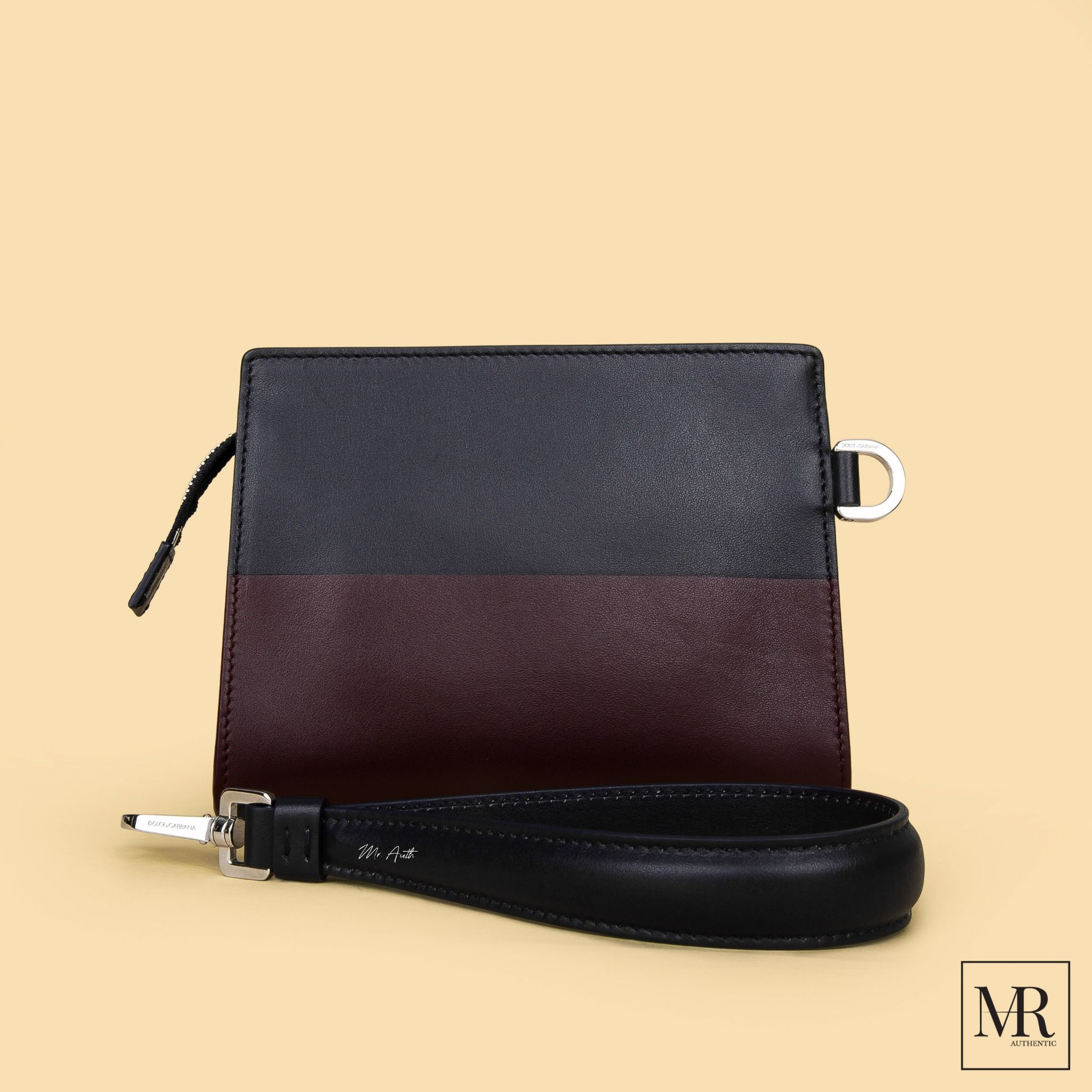 Ví Dolce & Gabbana Calfskin Monreale Clutch With Logo.