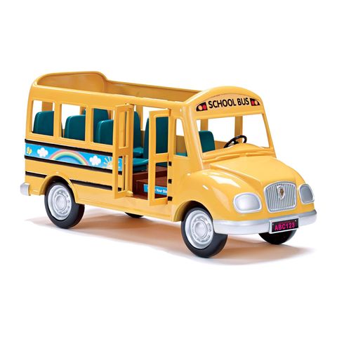  Đồ chơi mô hình xe Calico Critters School Bus, Toy Vehicle for Dolls 