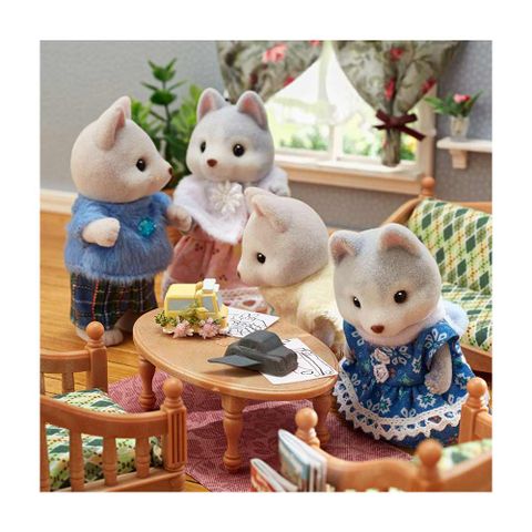  Anh Em Husky Đạp Xe DF-15 Nakayoshi Cycling Set Husky Siblings Sylvanian Families 