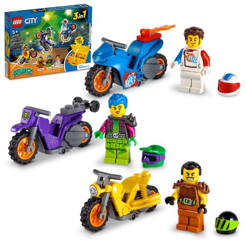  Đồ chơi giáo dục LEGO City 66707 Stuntz Value Set 3 Minifigures 3 Bikes and Carrying Case 