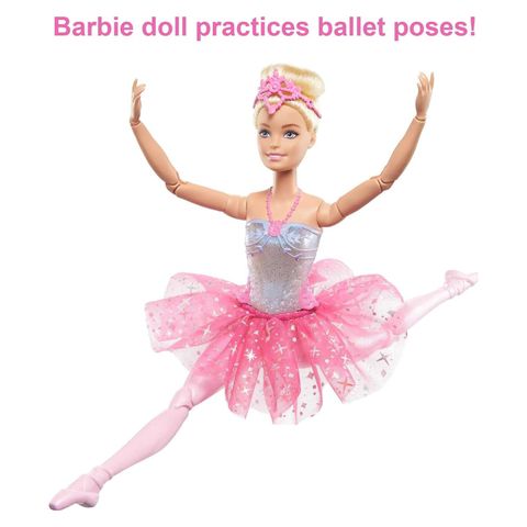  Đồ chơi búp bê Barbie Dreamtopia Twinkle Lights Blonde Ballerina Doll 