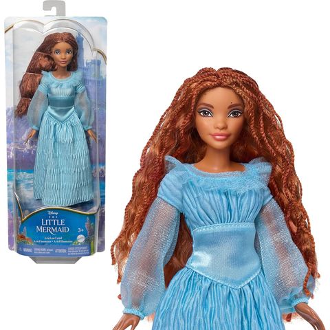  Đồ chơi búp bê Disney The Little Mermaid Ariel Fashion Doll on Land in Signature Blue Dress 