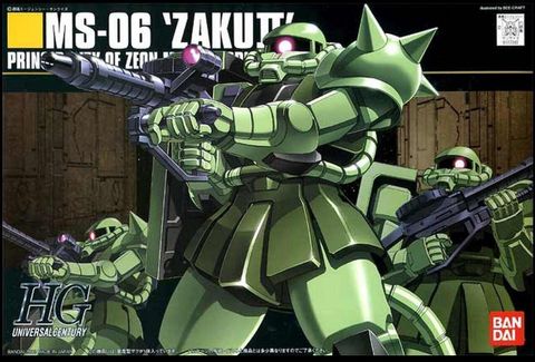  Lắp ráp đồ chơi Gundam Bandai Hobby Mobile Suit Kit HGUC 1/144 ZAKU 