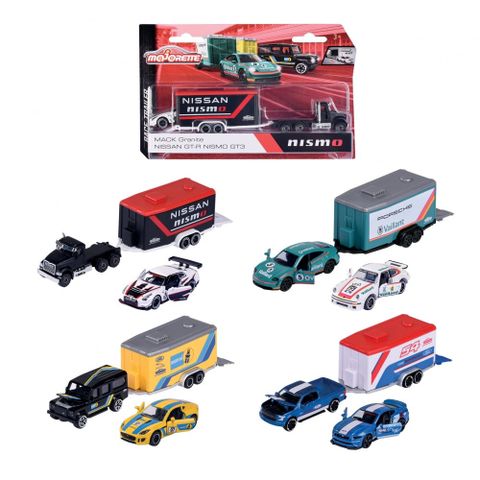  Xe Mô Hình MAJORETTE Car Trailer Assortment, 4-asst 212053111 