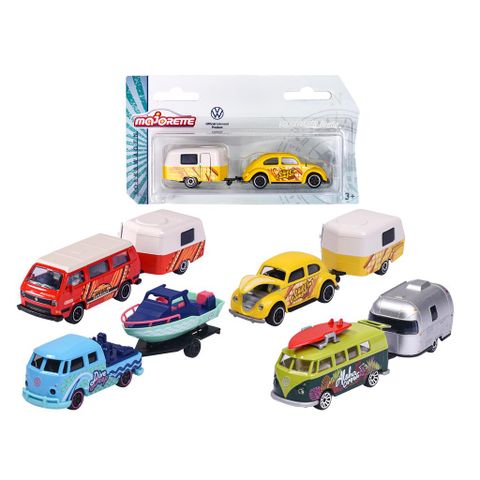  Xe Mô Hình MAJORETTE VW The Originals Trailer Asst., 4-asst 212055007 