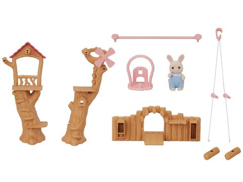  Cáp Treo Dễ Thương Sylvanian Families KO-64 Cute Ropeway Set Milk Rabbit 