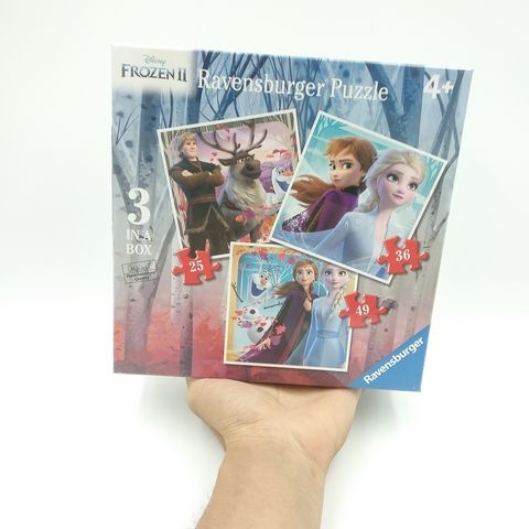  Xếp hình puzzle Frozen 2 3 bộ 25/36/49 mảnh Ravensburger RV030330 