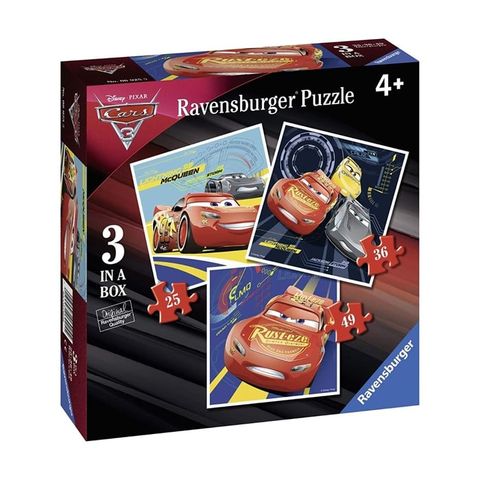  Xếp Hình Puzzle Chủ Đề Cars 3 Bộ 25/36/49 Mảnh - Ravensburger RV069255 
