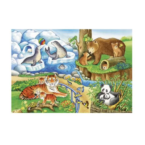  Xếp hình puzzle Thế giới động vật 2 bộ 12 mảnh Ravensburger RV07602 