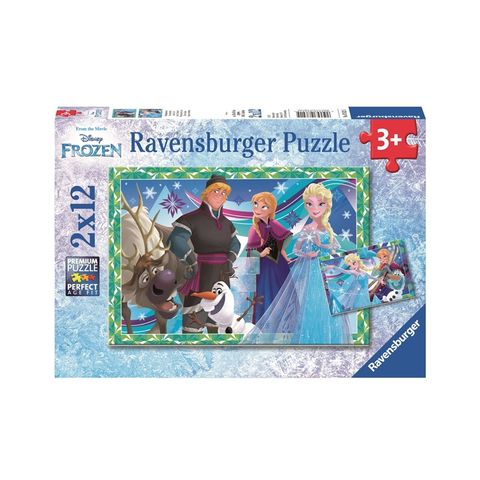  Xếp hình puzzle Frozen Jeux d'hiver 2 bộ 12 mảnh Ravensburger R07621 