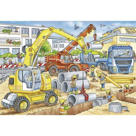  Xếp hình Puzzle Construction Site Chaos 2x12p Ravensburger 