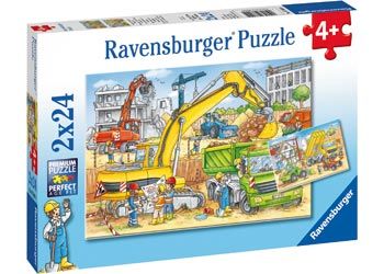 Bộ xếp hình puzzle Công trường 2 bộ 24 mảnh Ravensburger 