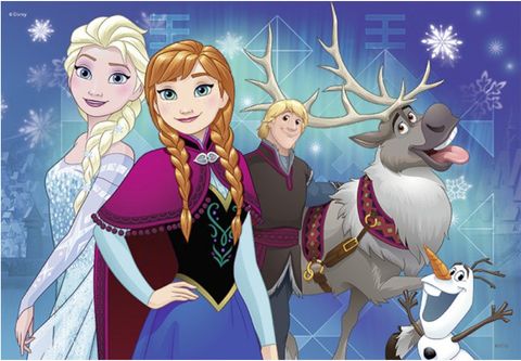  Xếp hình puzzle Anna, Elsa và những người bạn 2 bộ 24 mảnh RAVENSBURGER 