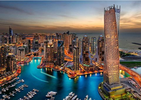  Xếp hình Ravensburger Dubai Marina at Night 1000 miếng 