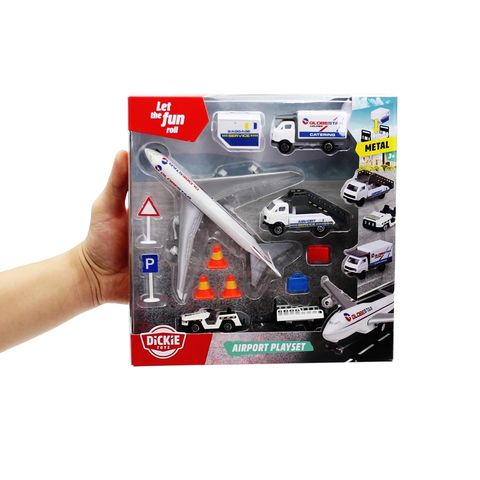  Bộ Xe Sân Bay DICKIE TOYS Airport Playset 