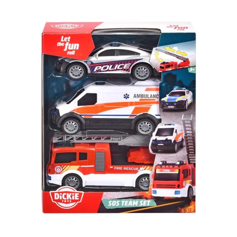  203712015038 Bộ 3 Đồ Chơi Xe Cứu Hộ DICKIE TOYS SOS Team Set 