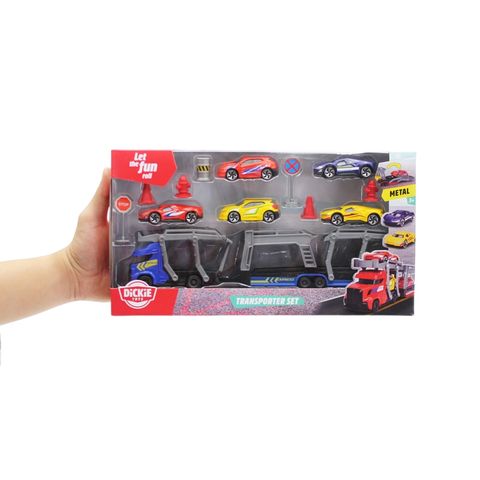  Bộ Mô Hình Xe Kéo Và Ô Tô DICKIE TOYS Transporter Set 