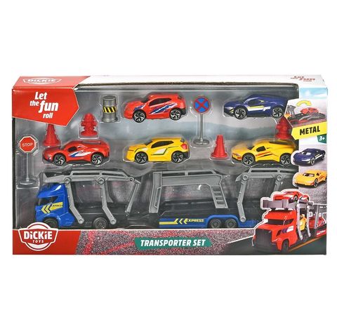  Bộ Mô Hình Xe Kéo Và Ô Tô DICKIE TOYS Transporter Set 