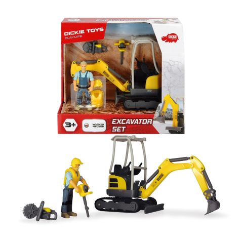  Bộ Đồ Chơi Xe Xây Dựng DICKIE TOYS Playlife-Excavator Set 203832005 