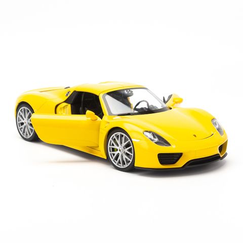  Mô hình xe Porsche 918 Spyder (Hard-Top) 1:24 Welly- 24055HW- Yellow 